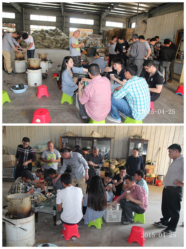 2015年04月25日合肥庐阳区食用菌协会学员在合肥立新菌种场培训学校现场实习食用菌菌种制作技术—— 液体菌种以及 一级母种培养基