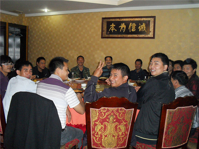 2010年10月1号部分学员在本校酒店参加国庆晚宴