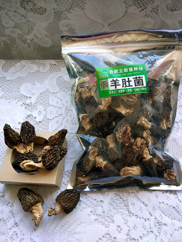 合肥立新食用菌培训基地——羊肚菌干品