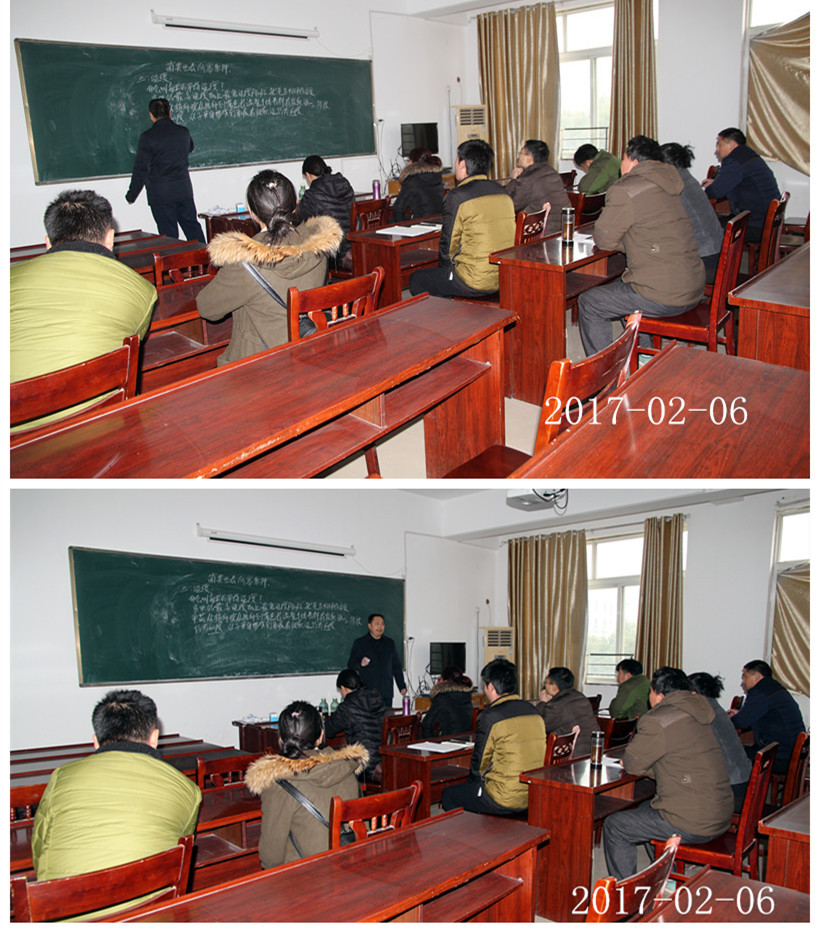 合肥立新食用菌培训基地学员在教室学习理论知识1